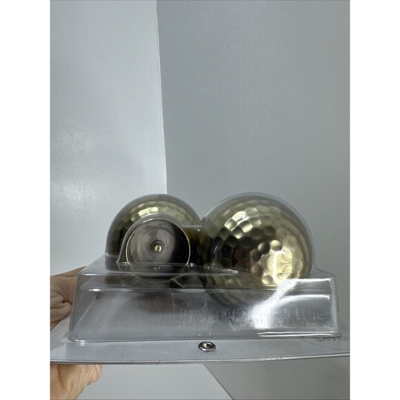 Levolor Hammered Ball Curtain Rod Finials for 1 3/8 in. Set of 2 Brushed Brass - Picture 3 of 4